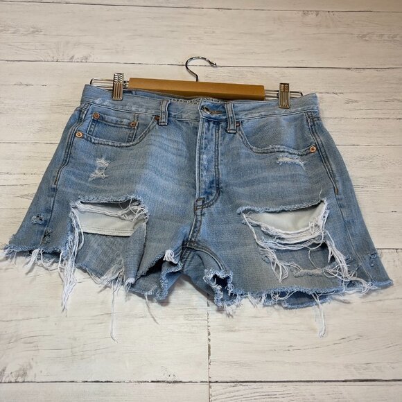 American Eagle Outfitters Shorts SZ 6 Vintage High Rise Distressed Cut Off Vacay - Picture 5 of 15